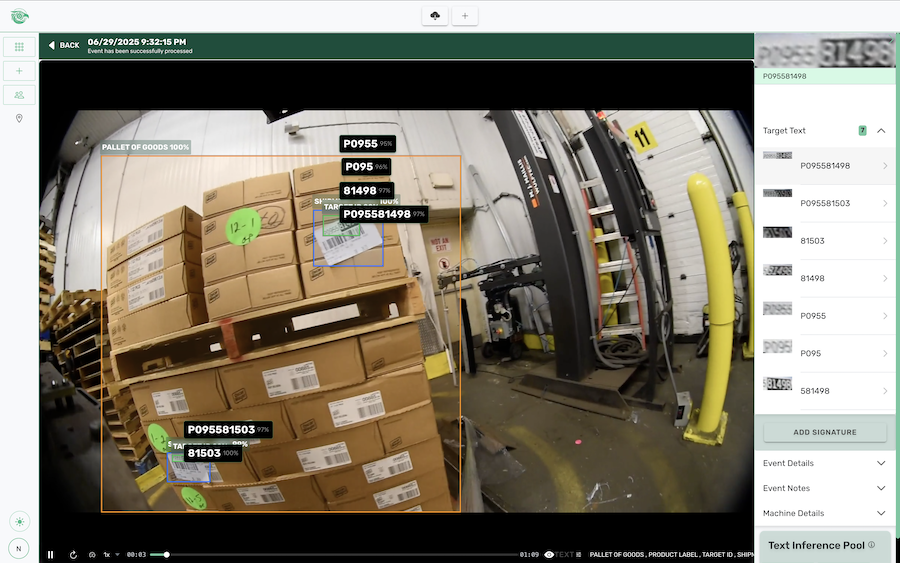 OSPR Video Event Interface